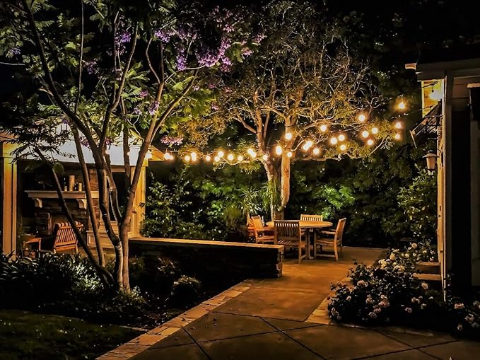 String Lights LED G40 Globe Waterproof String Light with 25 Bulbs-UL Listd for Indoor/Outdoor Commercial Decor Use Weatherproof Light Tents Market CafePorch Backyard Bistro Party