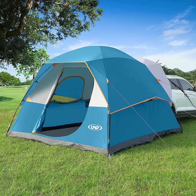 UNP SUV Dome Tent for Camping Outdoor 6 Person Car Camping Tent Easy Set Up SUV Tailgate Tent with Rainfly 10' x 10' Vehicle Camping Tent | for Camping Outdoor Car Camping Tent Easy Set Up SUV T