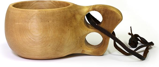 Nordic Art Store Kuksa Wooden Drinking Cup 16 for Hiking Camping Kitchen Outdoor