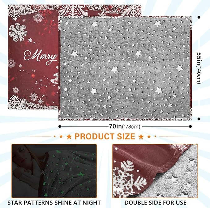 Christmas Tree Winter Lightweight Fuzzy Comfy Blanket Throw Comfy Throw Blanket for Living Room Sofa BedParty 50x70