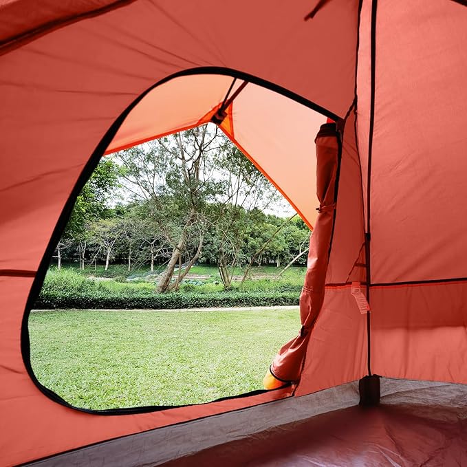 unp 6 Person 4 Season Dome Tent Easy to Set Up for Camping &amp Hiking Lightweight &amp Portable Green