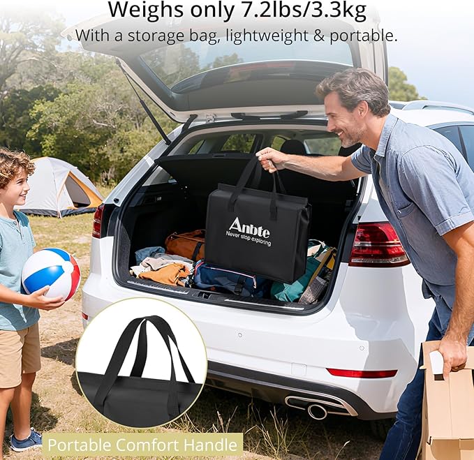 Anbte 3ft Folding Camping Table with Storage Net &amp Bag 3 Adjustable Height Max 27.5 Outdoor Folding Table Lightweight Portable Handle for Outdoor Indoor Camping Beach RV Picnic Blooming Floral