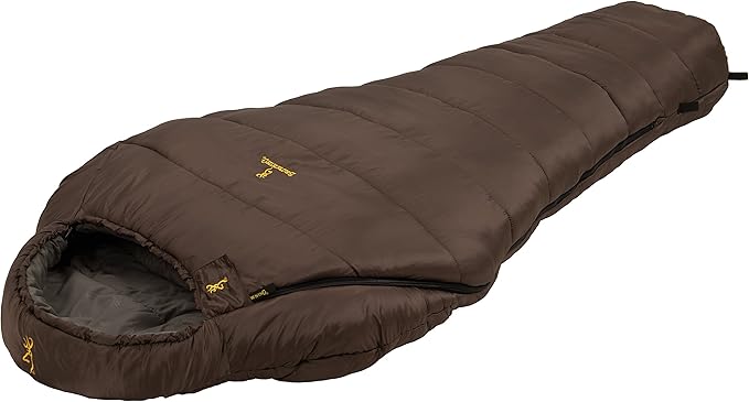 Browning Camping Kenai -20 Degree Wide Mummy Sleeping Bag  Clay 40-Inch x 86-Inch