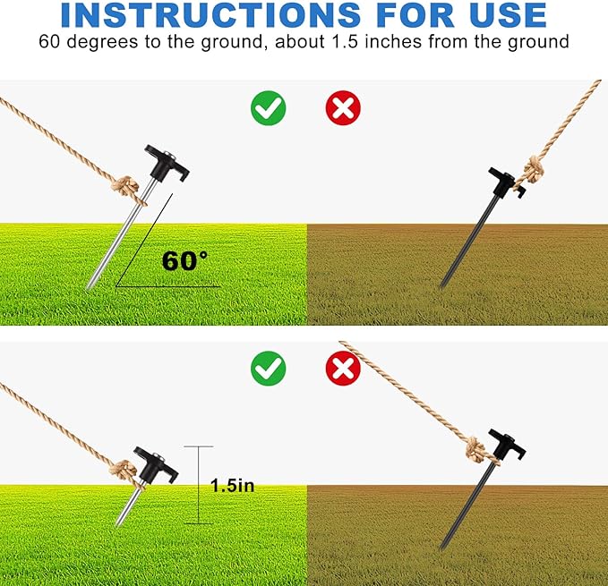 50PCS Tent Stakes Heavy Duty 9.8 Inch Metal Tent Pegs Galvanized Non-Rust Tent Stakes for Outdoor Camping Garden Canopies Grassland
