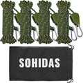 Camping Rope Reflective Tent Rope Guyline with Ratchet Pulley Tarp Tie Down Ropes for Tent Tarp Canopy Shelter Camping 13ft Adjustable Guy Line for Canopy Tent 4 Pack Guy Lines Tents Cords