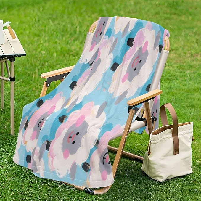 Throw Blankets For Couches And Sofas Cute Cartoon White Sheep Blankets Throws 50 x 70 Inch
