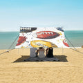 Color Rugby Pattern Camping Sun Shelter Beach Tent Portable Beach Sun Shade Outdoor Canopy for Camping Trips Fishing Picnic