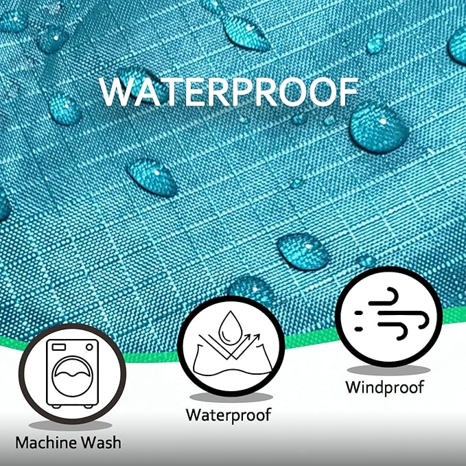 Large Outdoor Blanket Waterproof QuiltedThick Warm Fleece Blanket for Stadium Camping Picnics Beaches Pets Sports - Sandproof Windproof Washable Portable - Peacock Green