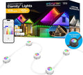 Enbrighten Vibe Eternity Permanent Outdoor Lights for House 150ft 108 RGBWIC LEDs Close Spacing 33lm Color Changing Christmas Eave Lighting Smart App Works with Alexa Google Home 85102