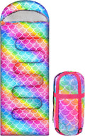 Sleeping Bag for Kids Girls Boys 3 Season Warm Lightweight Kids Sleeping Bag Waterproof Portable for Camping Outdoors Travel