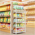 5-Tier Black Ack Rack Display Stand with Hooks - Floor Standing Potato Chip Shelf for Kitchen &amp Commercial Use Pantry Organizer &amp Food Holder for Break Room - Size: 60x27cm/23
