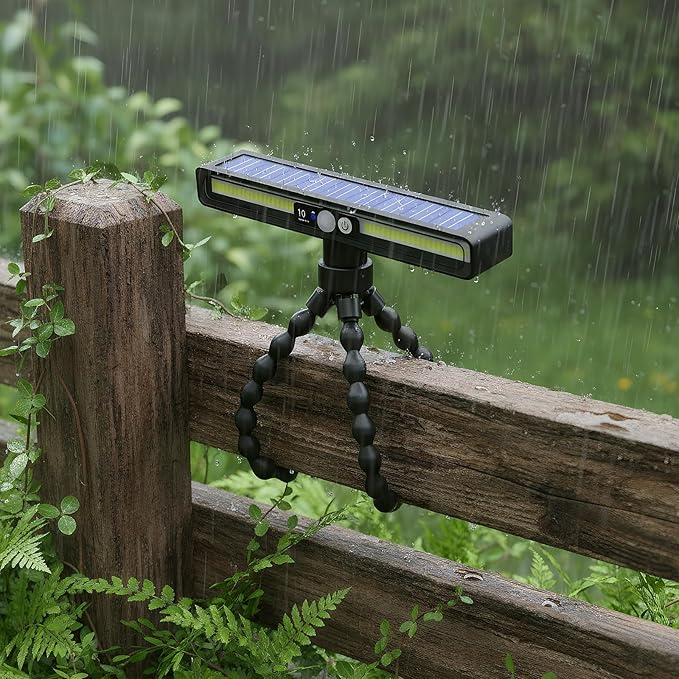 Solar Outdoor Lights with Motion Sensor 36 LED Waterproof Solar Powered Clamp Lights for Garden Patio Pathway Fence Yard - 3 Lighting Modes (Warm Light)