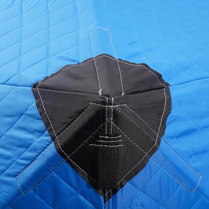 Portable 2 Person Ice Fishing Tent Insulated Winter Ice Fishing Shanty with Nails &amp Windproof Ropes Portable Square Angler Shelter Tent for Backyards Parks Picnics