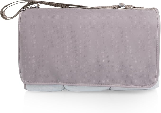 Picnic TIME Blanket Tote XL Outdoor Picnic Blanket 70x80 Foldable Beach Mat with Soft Fleece Top Water-Resistant Backing Carry Strap &amp Pocket Portable Blanket for 4-5 People (Pastel Plaid)