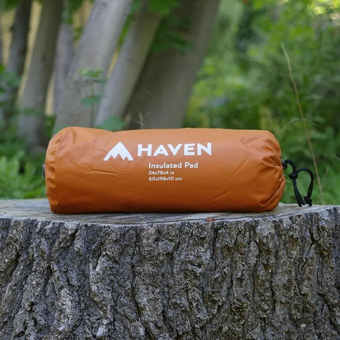 Haven Insulated Camping Pad | Backpacking Pad | Thick &amp Comfortable Insulated Sleeping Pad | Standard &amp XL Sizes (Standard)