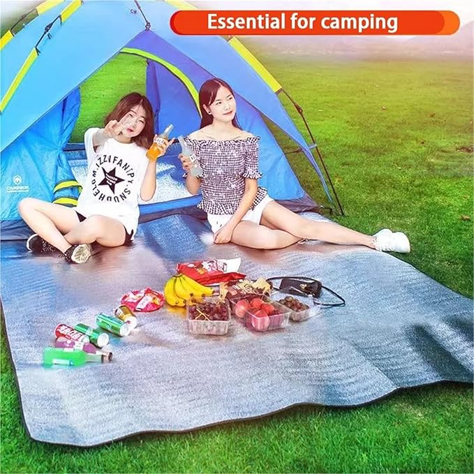 Aluminium Sleeping Mat Aluminum Foil Pad Outdoor Camping Waterproof Tent Footprint Portable Lightweight Sleeping