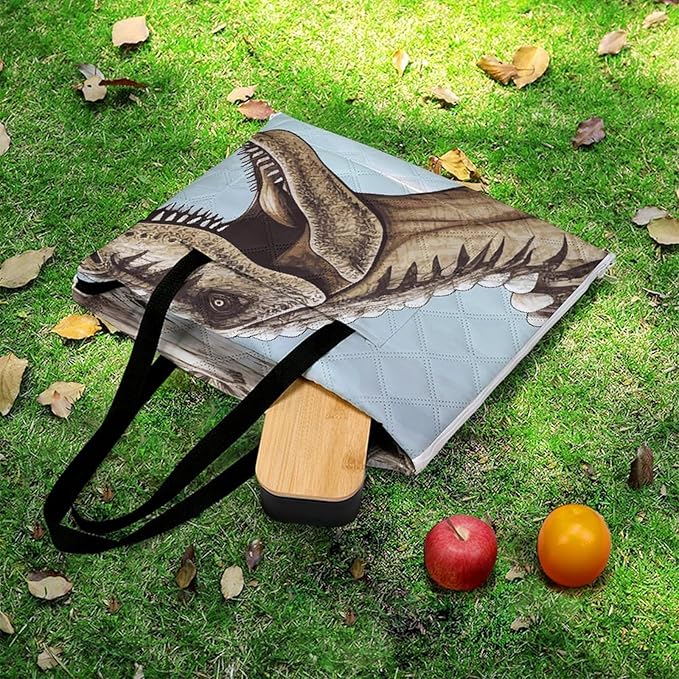Zipper Dinosaur Walking Style Picnic Mat Suitable for Travel Camping Park Or Home Use