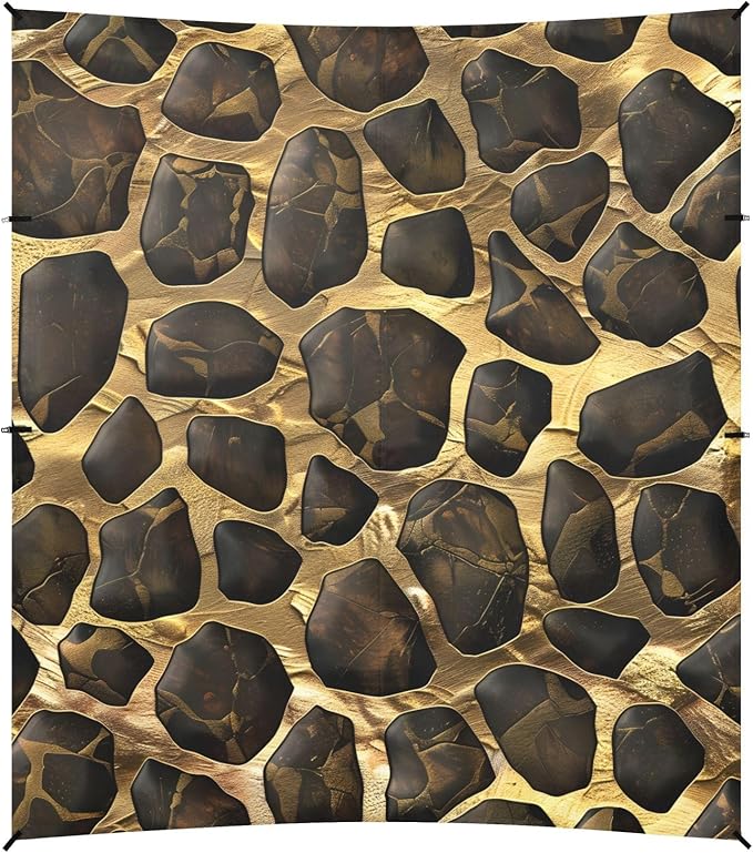 Beach Tent Sun Shelter Black Stones Texture Lightweight &amp Easy Setup Beach Shade Canopy for Camping Fishing