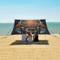 ALAZA Sun Moon Dreamcatcher Beach Tent Sun Shelter UPF50+ Protection Beach Shade Canopy w/ 4 Sandbags for Outdoor Camping Fishing Backyard Fun Picnic 10x9 ft