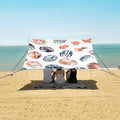 Rugby Pattern (60) Camping Sun Shelter Beach Tent Portable Beach Sun Shade Outdoor Canopy for Camping Trips Fishing Picnic