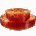 Rubtlamp 60Pcs Orange Plastic Plates Orange Plastic Disposable Plates With Hammered Design Party Platos Fancy Disposable Platos Include 30Dinner Plate30Desssert Plate For Spring Easter