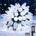 C9 LED Christmas Lights Outdoor33 Feet 50 LED 8 Lighting Modes Waterproof Connectable Christmas String Lights for Outside Roofline Patio Home Xmas Decorations (Cool White)