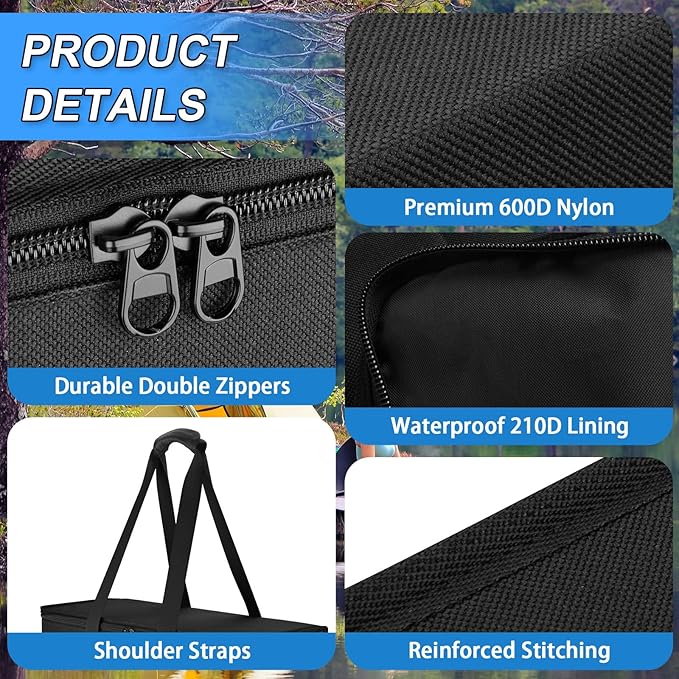Xxerciz Carry Bag Compatible with King Koil Twin/Queen Air Mattress Heavy Duty Camping Air Mattresses Storage Bag with Straps Foldable and Dustproof Portable Carry Case for Outdoor Travel Camping