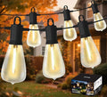 Outdoor String Lights 150ft LED Patio Lights with 78 (75+3 Spare ST38 Shatterproof Bulbs) IP 65 Waterproof Outside Hanging Light for Cafe Bistro Backyard (150 ft-78 Bulbs)