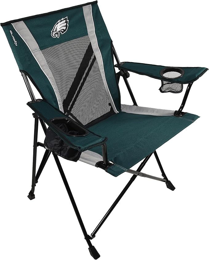 Kijaro Sports Fan Folding Chair 26 L x 35.5 W x 37 H Philadelphia Eagles