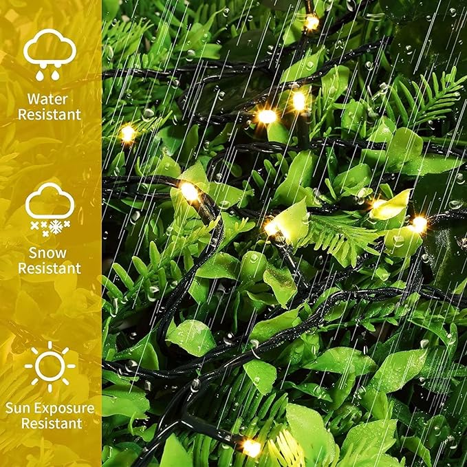 QUWIN Outdoor Christmas String Lights 180Ft 500 LED UL Certified 11 Lighting Modes Indoor &amp Outside Christmas Tree Lights for Christmas Tree Patio Holidays Party ﻿