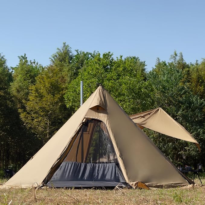 2 Person Mesh Inner with 3000mm Bath Floor for Tipi Hot Tent – Camping Hiking Hunting Fishing Waterproof Windproof Lightweight