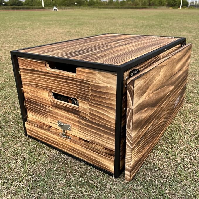 SA&ampMC All-in-One Camp Kitchen Box Car Camping Cooking Utensil Organizer Station Foldable Kitchen Box for Solo Van Camping Road Trip