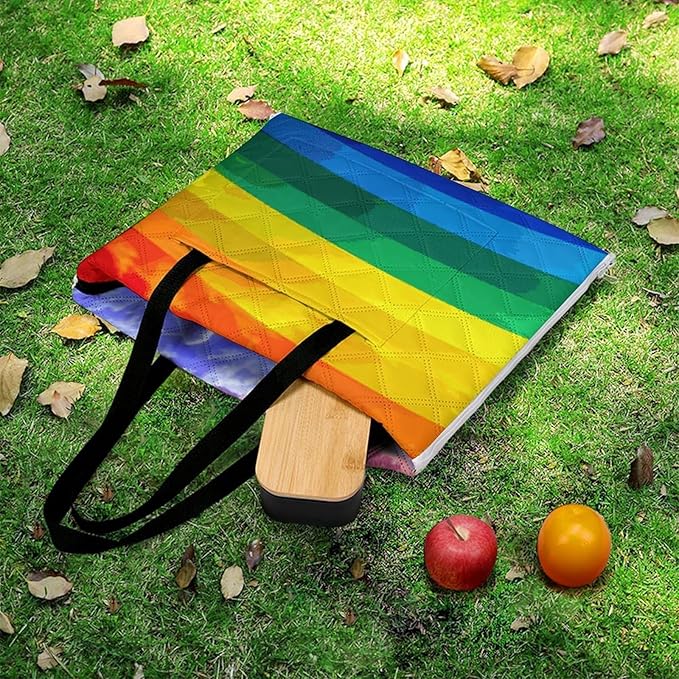 Zipper Rainbow Style Picnic Mat Suitable for Travel Camping Park Or Home Use