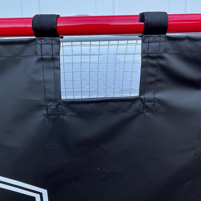 Shooting Tarp – Heavy Duty Vinyl Target for 6x4 Net – Shooter Tutor for Slap and Wrist Shot Training – Home Garage Ice or Driveway – Easy Setup – Made in USA