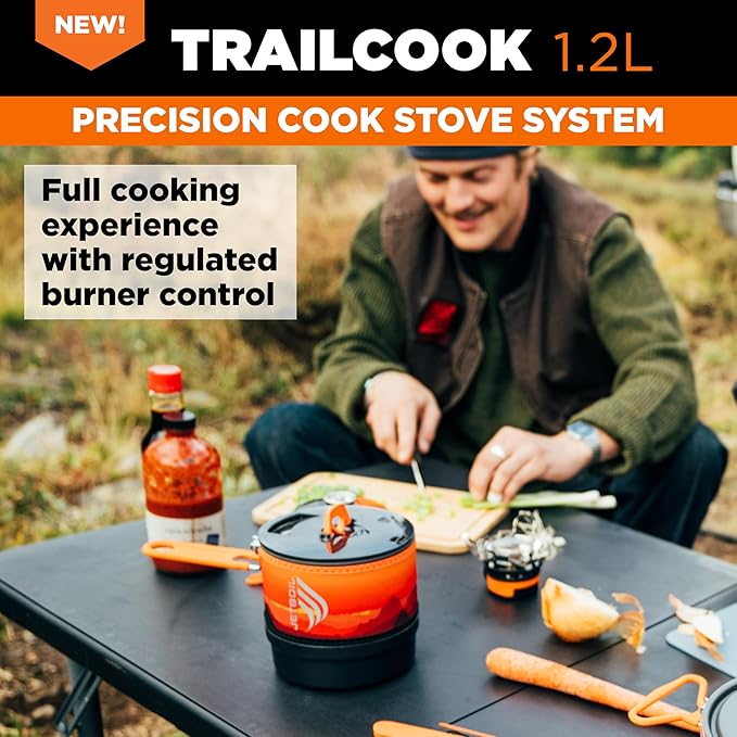 Jetboil TrailCook 1.2L Camping and Backpacking Stove Cooking System with Adjustable Heat Control New for 2026
