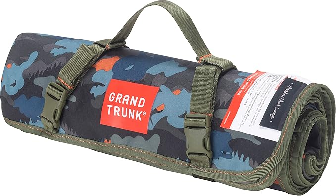 GRAND TRUNK Meadow Mat Large | Waterproof Outdoor Picnic Blanket with Stakes Lightweight &amp Packable for Beach Camping &amp Parks | Urban Camo