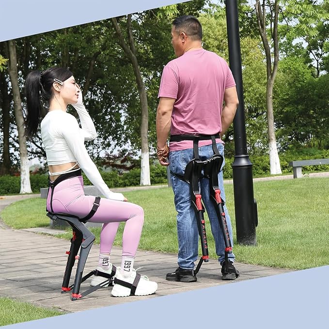 Adjustable Chairless Wearable Invisible Chair Wearable Chair Invisible SeatInvisible Chair Wearable Exoskeleton Human Ergonomics Stool ﻿