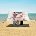ALAZA Boho Llama Bohemian Alpaca Beach Tent Sun Shelter UPF50+ Protection Beach Shade Canopy w/ 4 Sandbags for Outdoor Camping Fishing Backyard Fun Picnic 10x9 ft