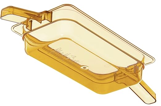 Carlisle FoodService Products 30860HH13 StorPlus High Heat Food Pan With 2 Handles 2.5 Deep Third Size Amber