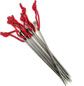 Vargo Titanium Ultralight Nail Peg (6 Pack) | Size: 6 L x 0.15 D (152 mm x 4 mm) | Weight: 0.3 Ounces (8 Grams) | T-110