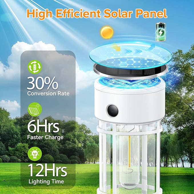 LETMY 12 Pack Solar Pathway Lights Outdoor Bright Solar Lights Outdoor Waterproof IP65 Solar Garden Lights Outdoor for Yard Walkway Driveway Landscape Garden Decor （White）