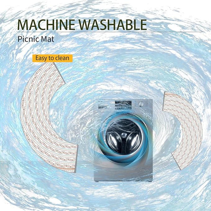 Whitsunday Picnic BlanketsOutdoor Beach Blanket Picnic Mat Camping Blankets Waterproof Foldable for Spring Summer Camping Beach Park Hiking (BigCross 80 * 80)