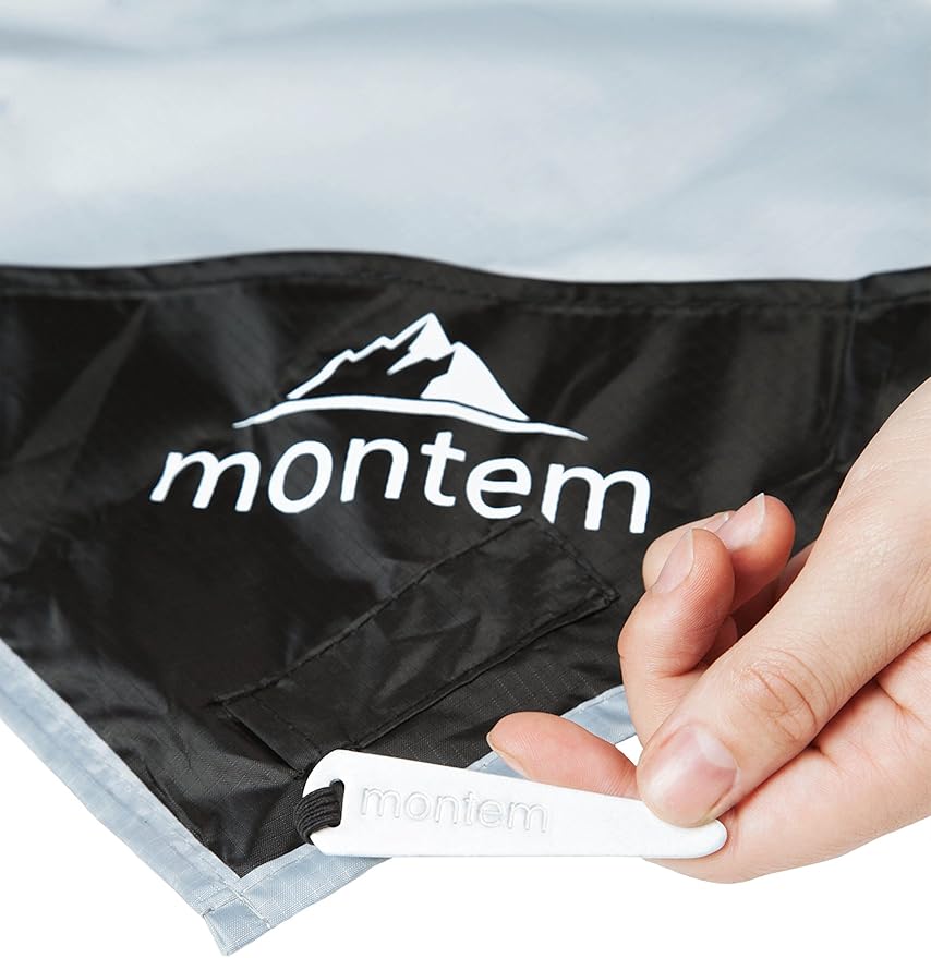 Montem Premium Pocket Blanket/Compact Picnic Beach Outdoor Camping Blanket Made from Premium Soft and Lightweight Water Resistant Material Ideal for Camping/Traveling/Hiking (Navy)