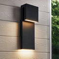 Modern LED Outdoor Wall Sconce 17W Integrated LED Outdoor Wall MountAnti Rust Textured Black Suit for Wet Locations and All RoomsEasily Installed in Any Direction.Bulb Included.