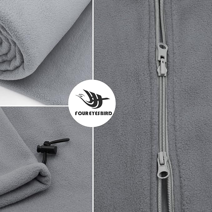 Fleece Sleeping Bag Liner 75 Long Zipper Microfiber Fleece Travel Single Sleeping Bag Camping Blanket Indoor Outdoor Blanket for Adults &amp Children