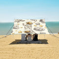 Cartoon Astronauts Cartoon Stars Camping Sun Shelter Beach Tent Portable Beach Sun Shade Outdoor Canopy for Camping Trips Fishing Picnic