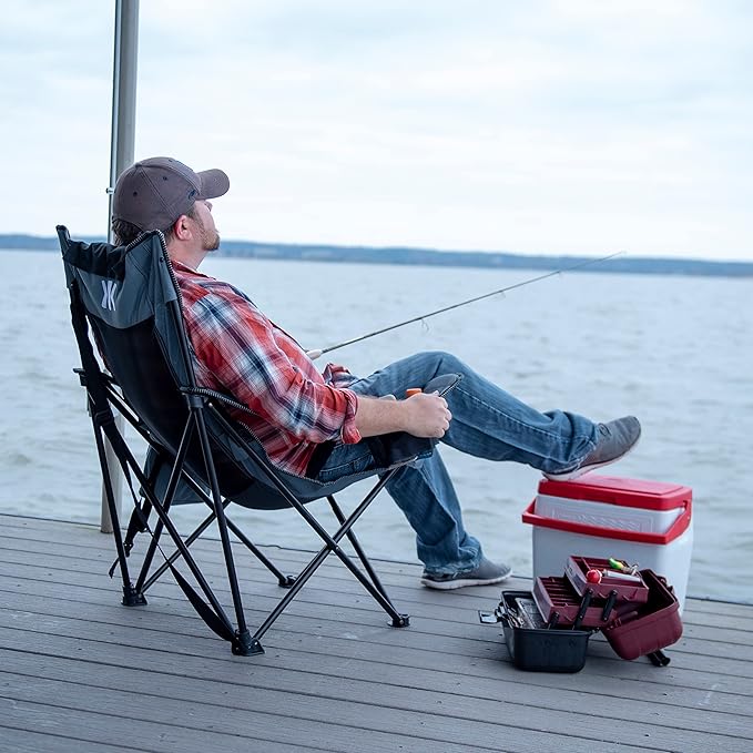 Kijaro Elite Folding Portable Sling Camping Chair - Outdoor Chair - Perfect for Chilling at Outdoor Activities Sports Games &amp Family Events