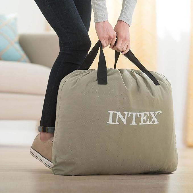 Intex Pillow Dura-Beam Series Rest Raised Airbed with Internal Pump (2020 Model)