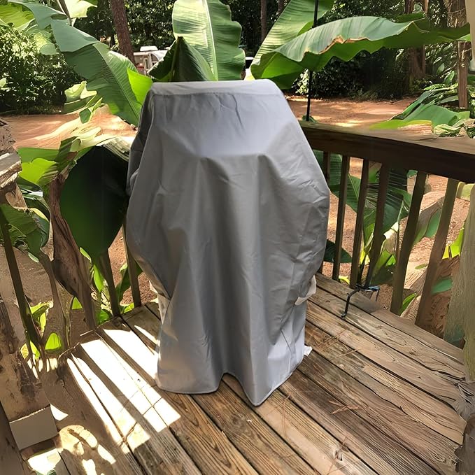 Turtle Life BBQ Grill Cover 32 Inch Heavy Duty Waterproof 2 Burner Barbecue Gas Grill Covers for Weber Spirit Char-Broil Performance Gray