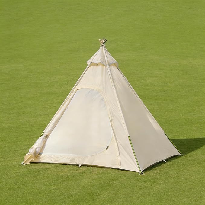 300D Oxford Fabric Pyramid Tent - Waterproof &amp Windproof Camping Tent for Backpacking &amp Hiking Trips